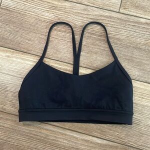 Lululemon Flow Y Sports Bra Nulu Black Size 6 Womens